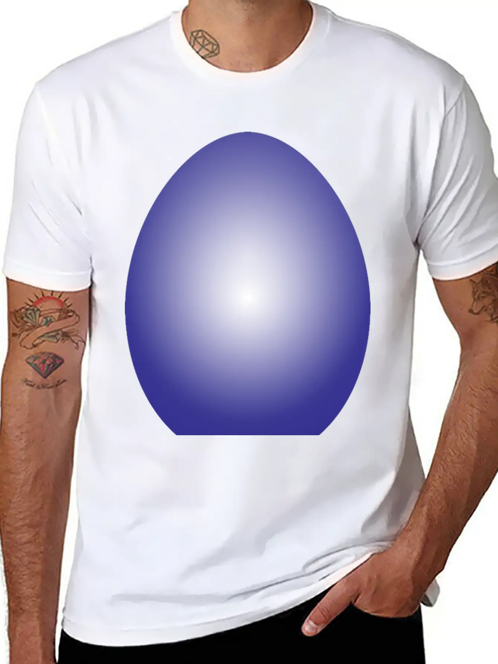 Purple Easter Egg Breathable Soft Cotton T-Shirt – Timeless Casual Look