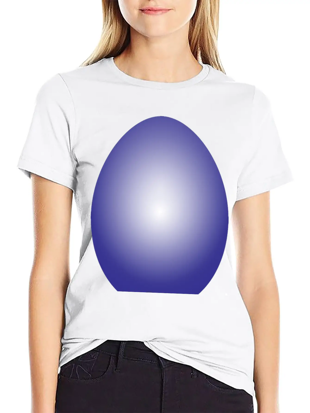 Purple Easter Egg Breathable Soft Cotton T-Shirt – Timeless Casual Look