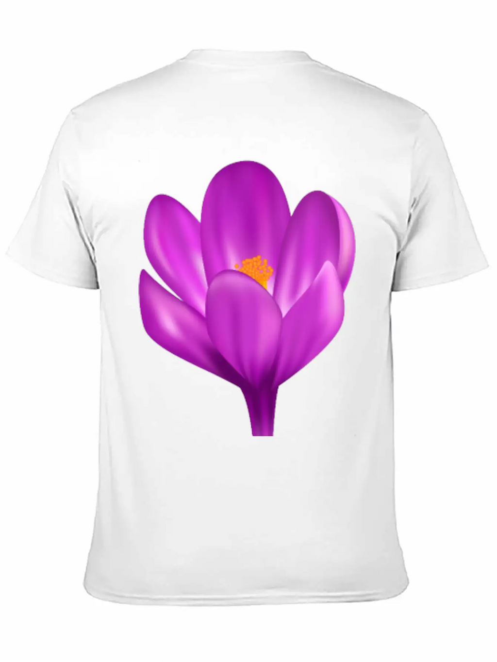 Purple Flower Relaxed Everyday Tee – Lightweight And Durable Cotton