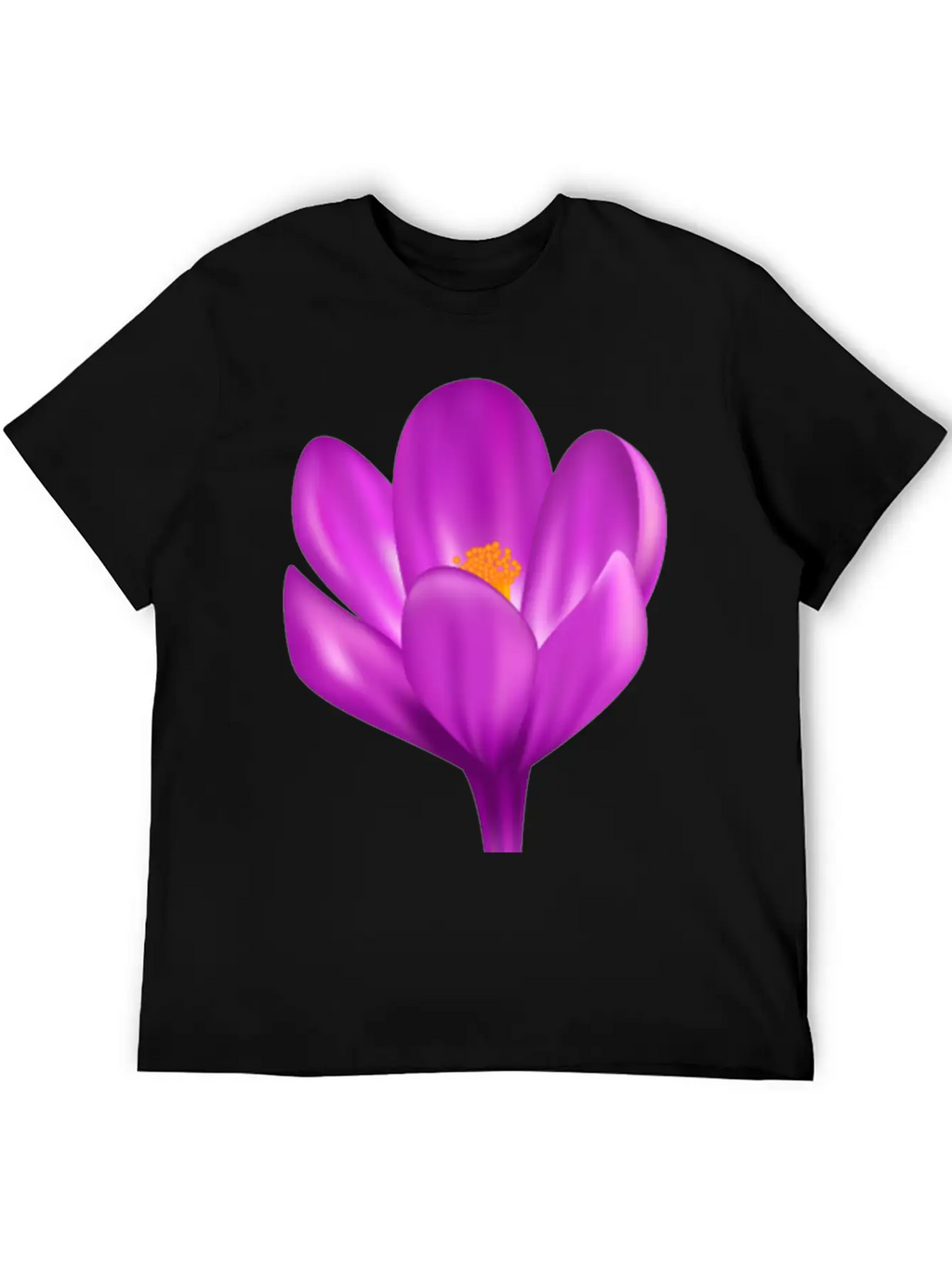 Purple Flower Relaxed Everyday Tee – Lightweight And Durable Cotton