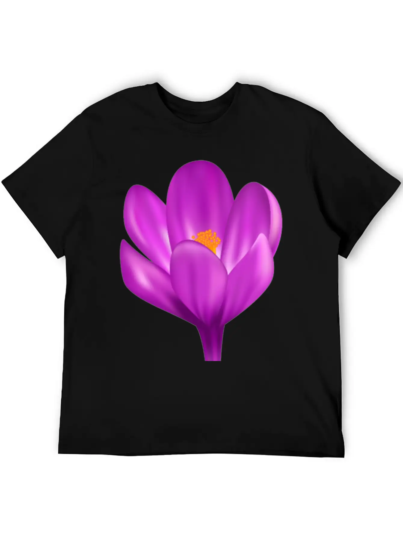 Purple Flower Relaxed Everyday Tee – Lightweight And Durable Cotton