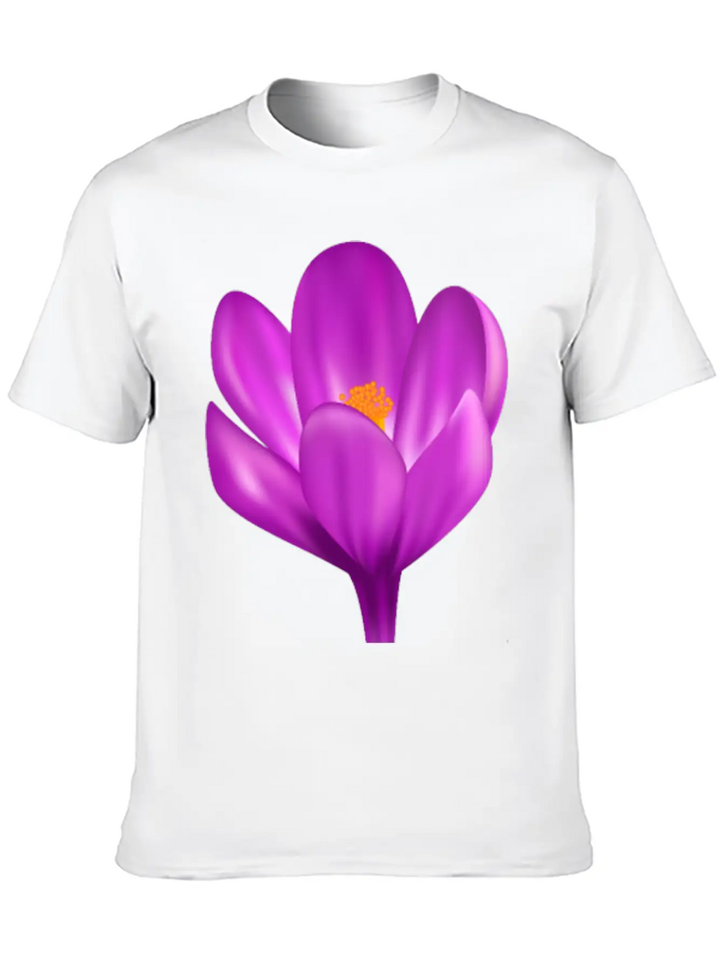 Purple Flower Relaxed Everyday Tee – Lightweight And Durable Cotton