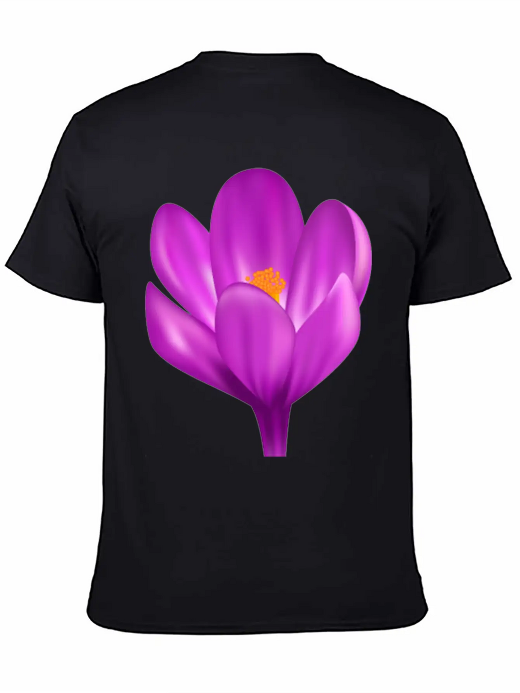 Purple Flower Relaxed Everyday Tee – Lightweight And Durable Cotton