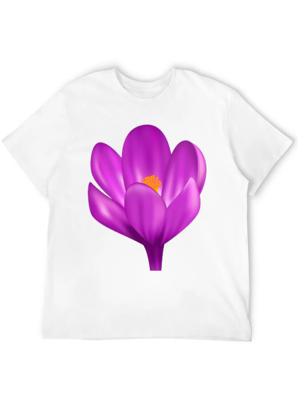 Purple Flower Relaxed Everyday Tee – Lightweight And Durable Cotton