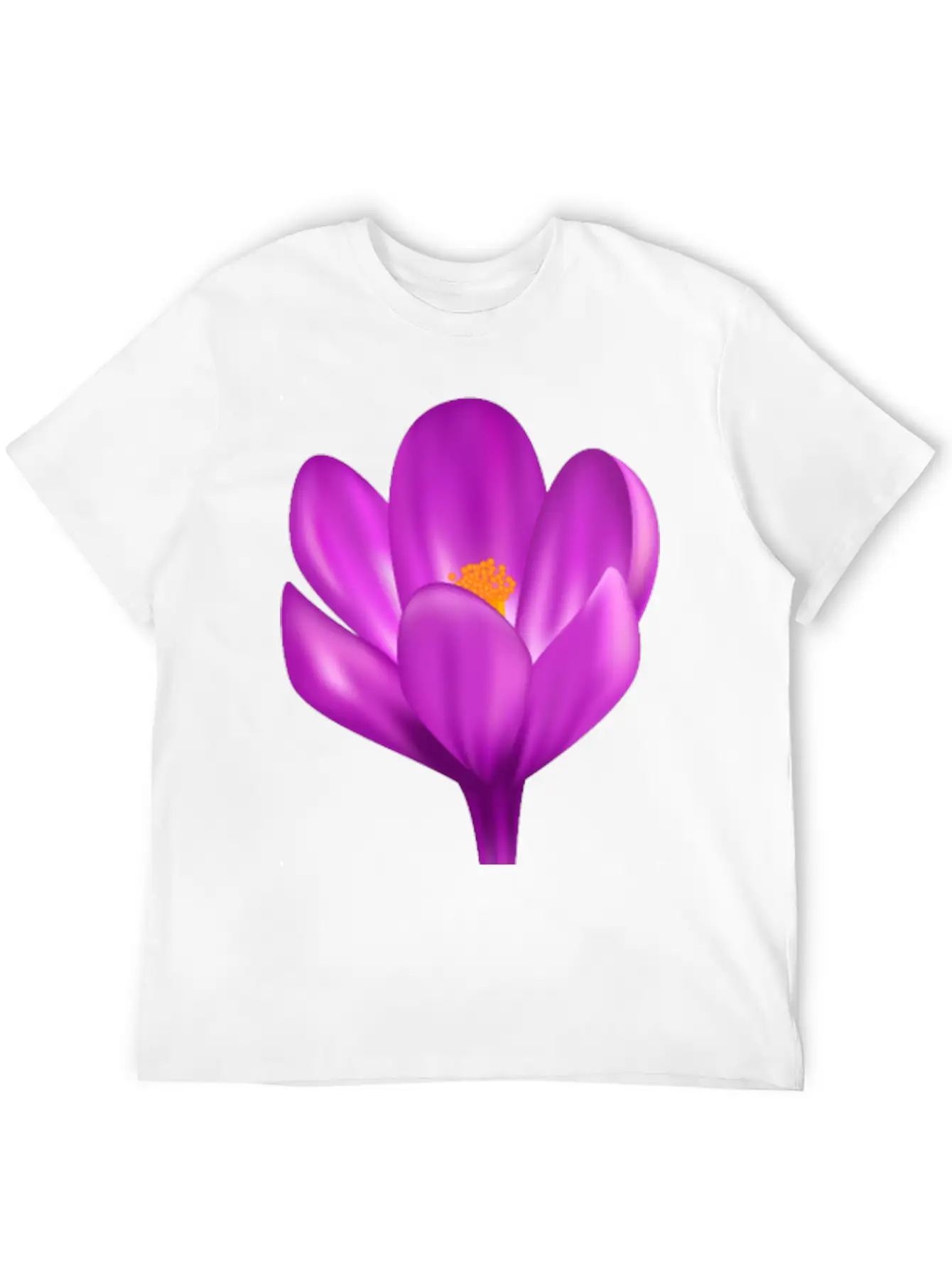 Purple Flower Relaxed Everyday Tee – Lightweight And Durable Cotton