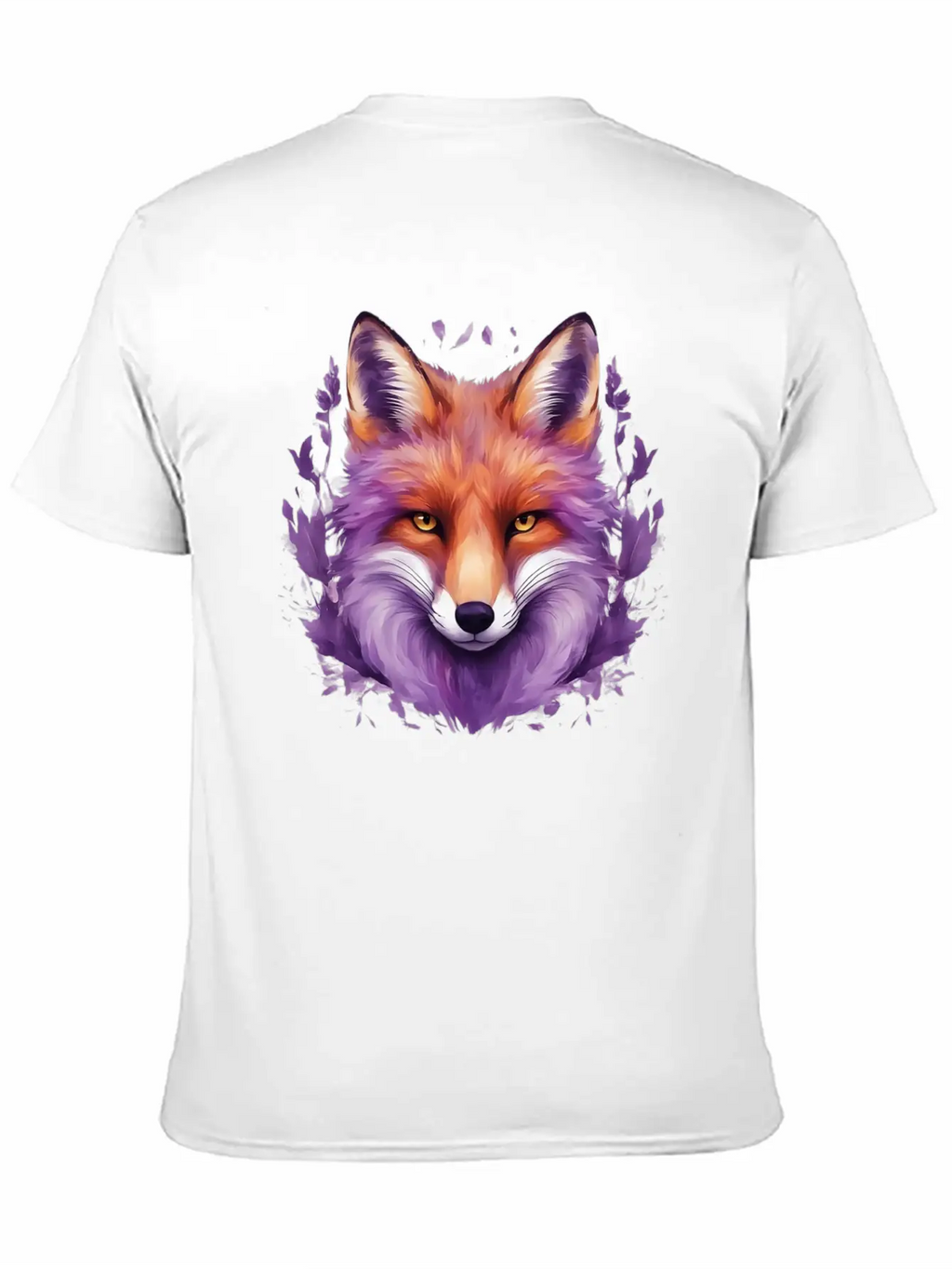 Purple Fox Illustrations Unisex Casual T-Shirt – Clean Design For Daily Comfort