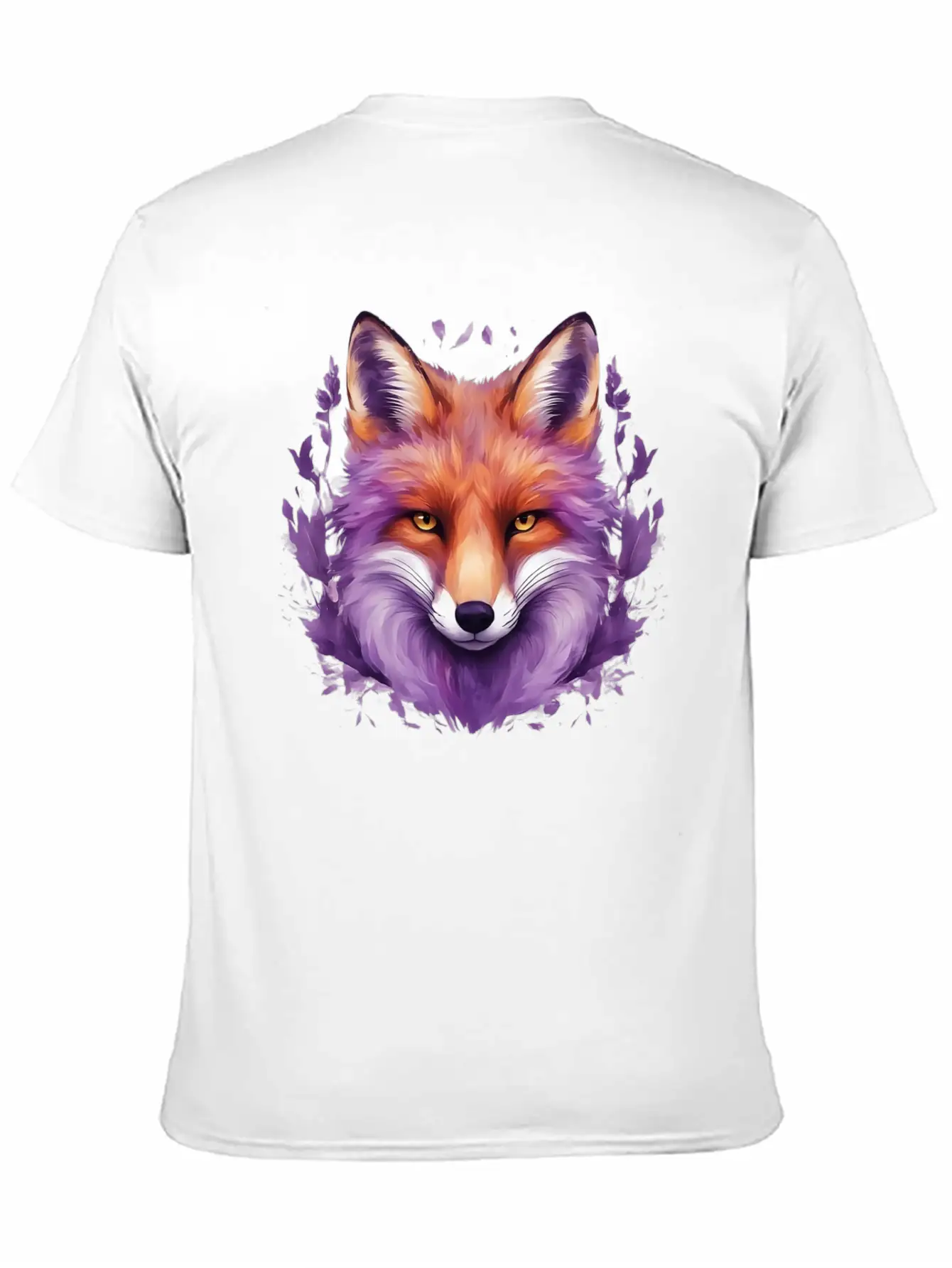Purple Fox Illustrations Unisex Casual T-Shirt – Clean Design For Daily Comfort