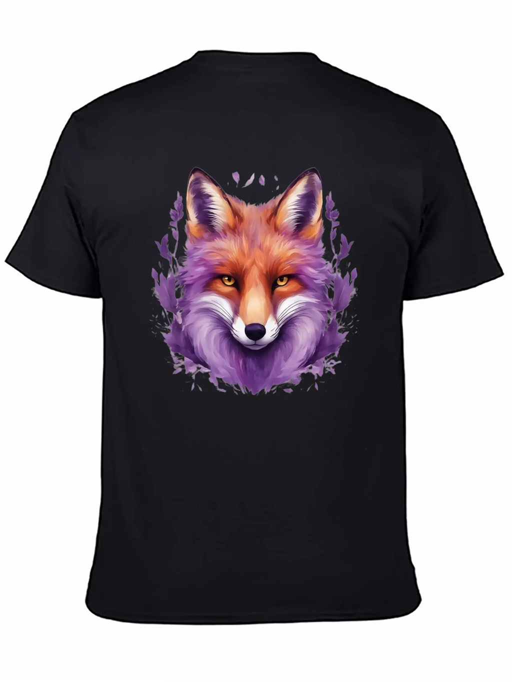 Purple Fox Illustrations Unisex Casual T-Shirt – Clean Design For Daily Comfort