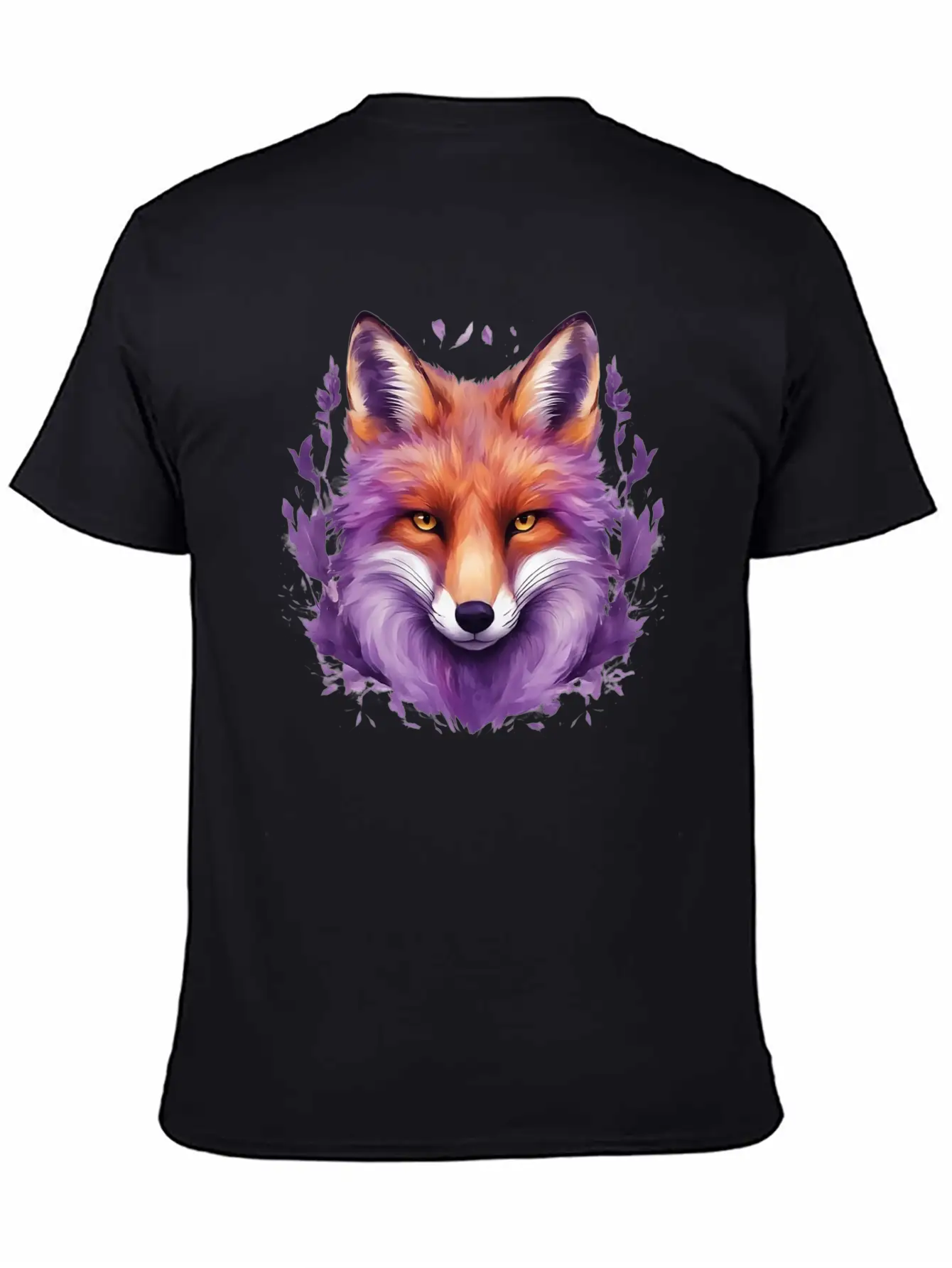 Purple Fox Illustrations Unisex Casual T-Shirt – Clean Design For Daily Comfort