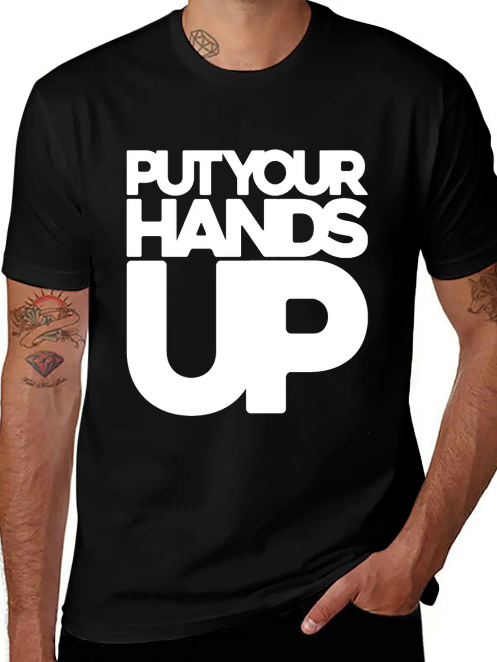 Put Your Hands Up Singer Gift Concert Festival Classic Cotton Tee – Unisex Comfort For Any Season