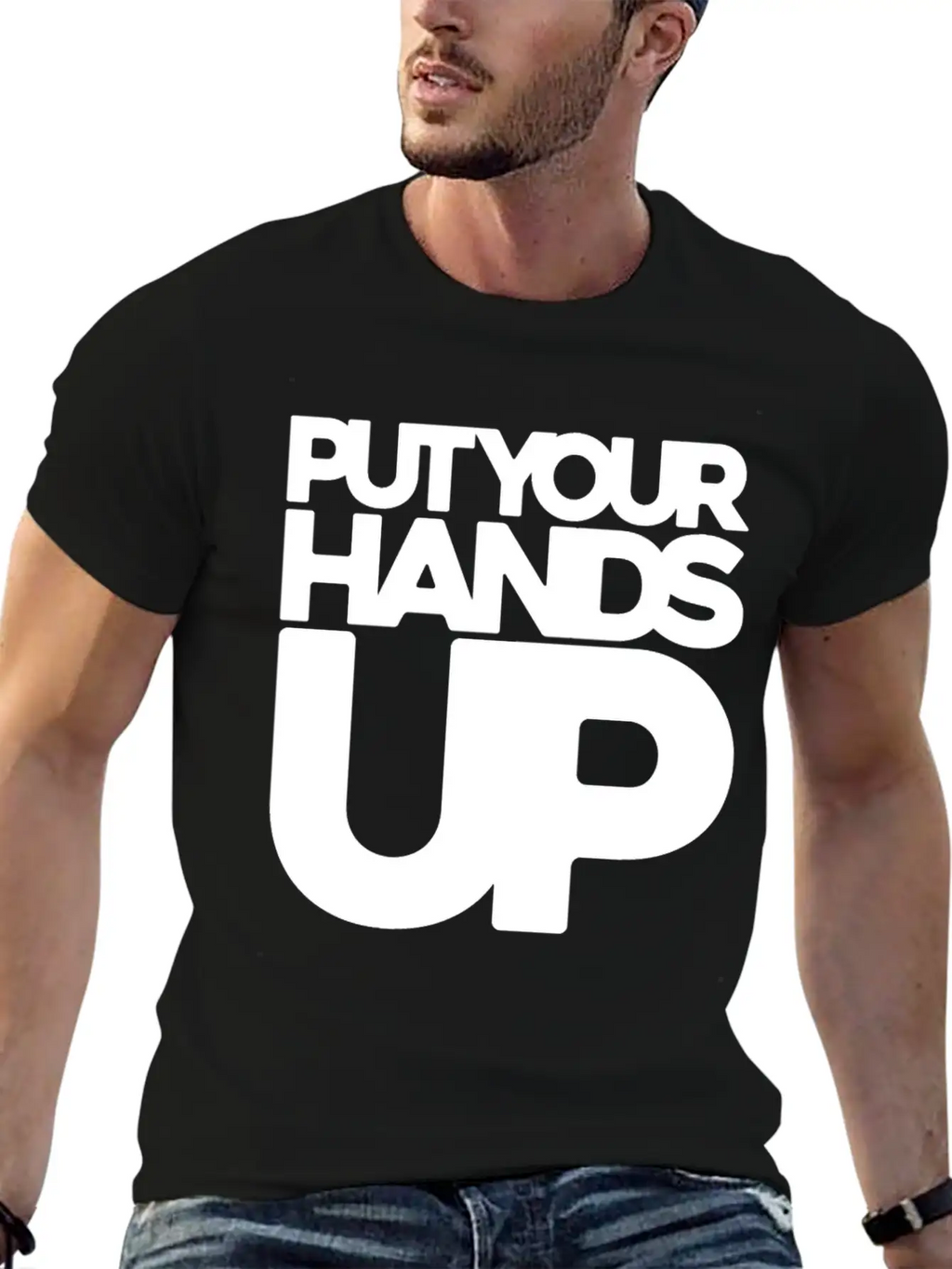 Put Your Hands Up Singer Gift Concert Festival Classic Cotton Tee – Unisex Comfort For Any Season