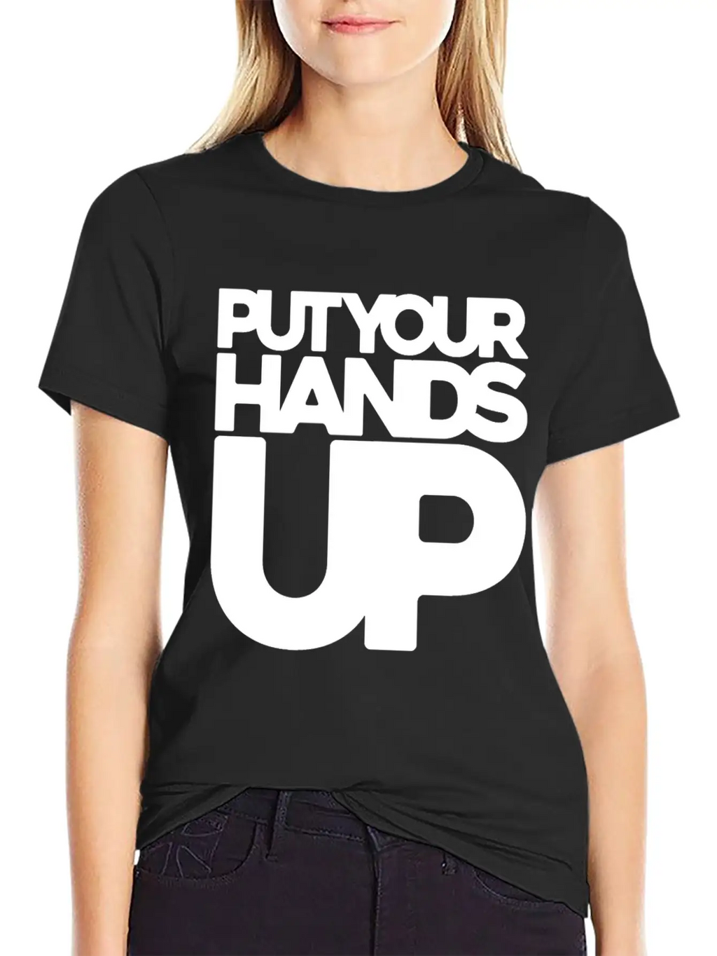 Put Your Hands Up Singer Gift Concert Festival Classic Cotton Tee – Unisex Comfort For Any Season