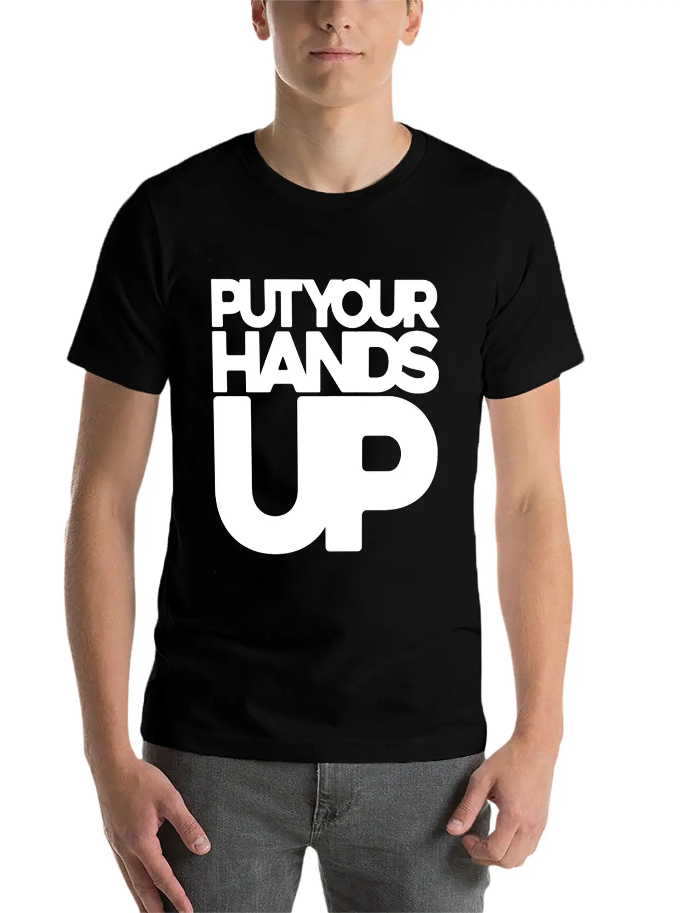 Put Your Hands Up Singer Gift Concert Festival Classic Cotton Tee – Unisex Comfort For Any Season