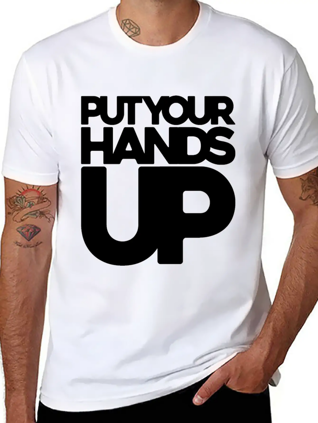 Put Your Hands Up Singer Gift Concert Festival Classic Cotton Tee – Unisex Comfort For Any Season