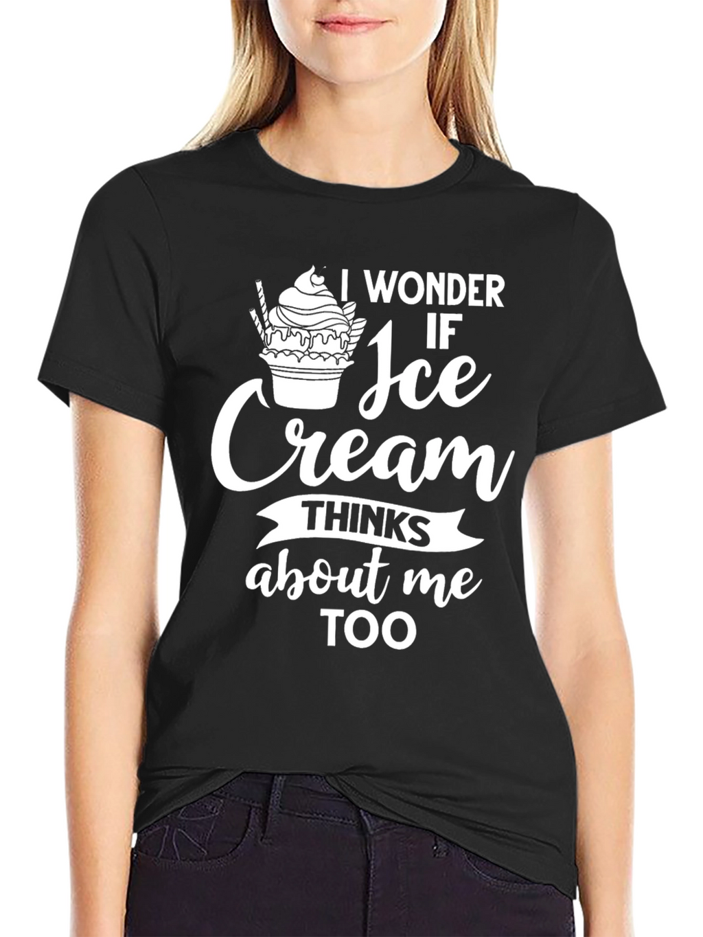 Ice Cream Thinking Funny T-Shirt
