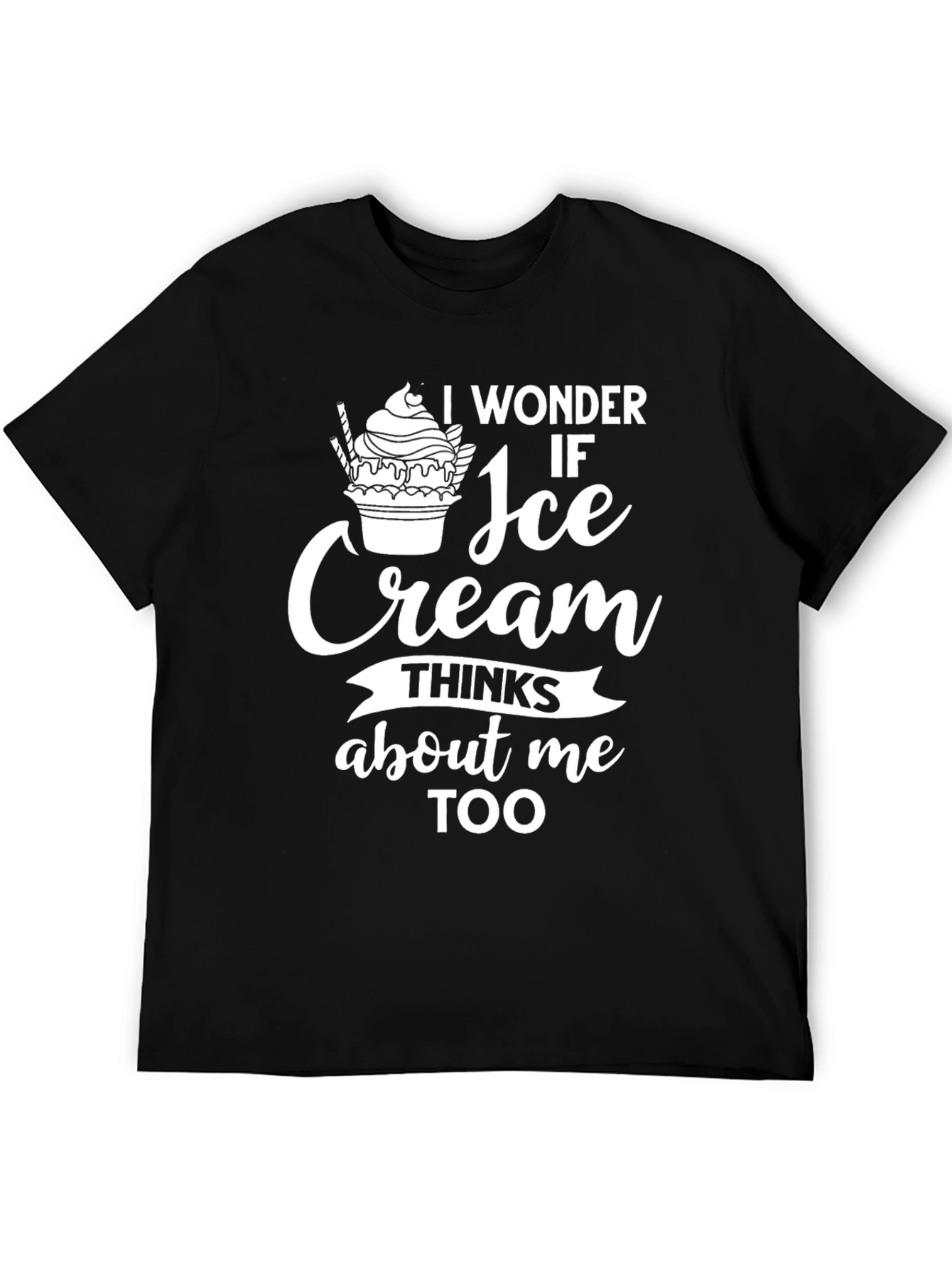 Ice Cream Thinking Funny T-Shirt