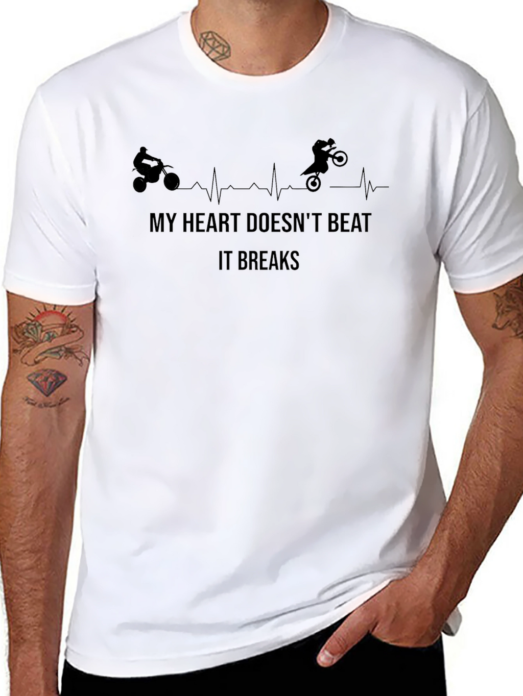 My Heart Breaks T-Shirt - Motocross