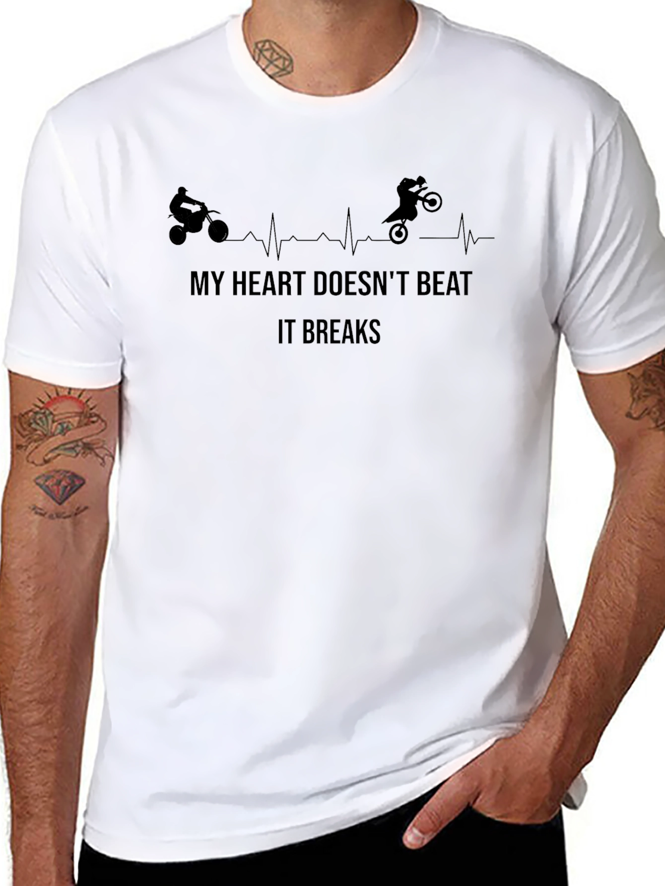 My Heart Breaks T-Shirt - Motocross