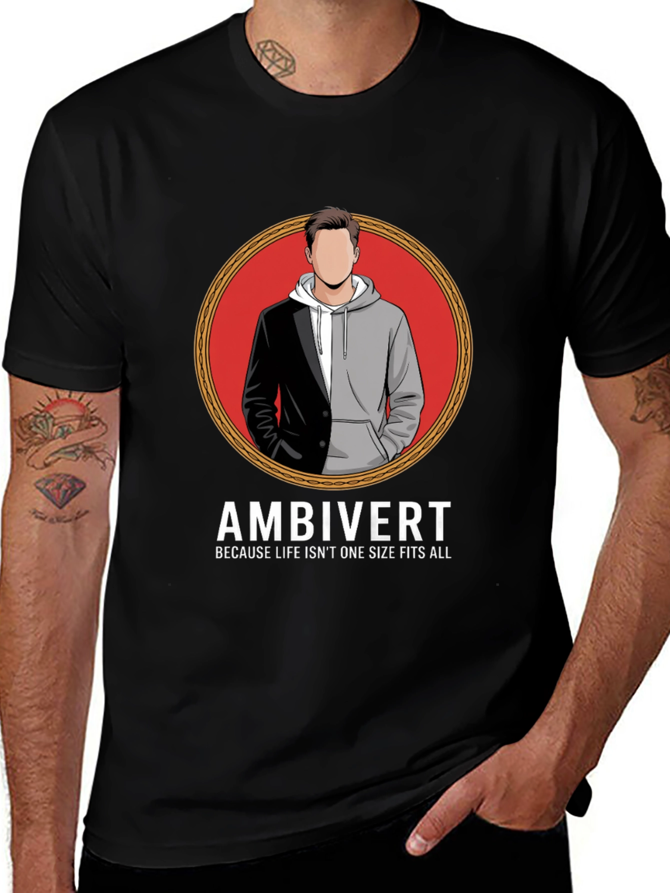 Ambivert T-Shirt - Because Life Isnt One Size Fits All
