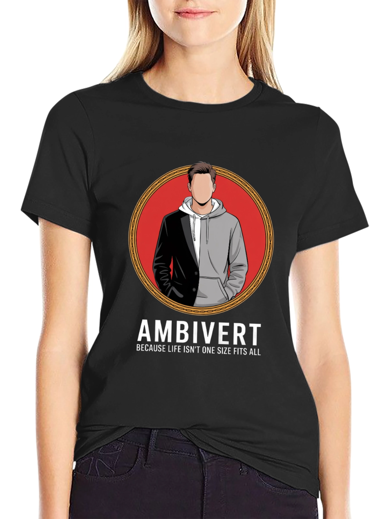Ambivert T-Shirt - Because Life Isnt One Size Fits All