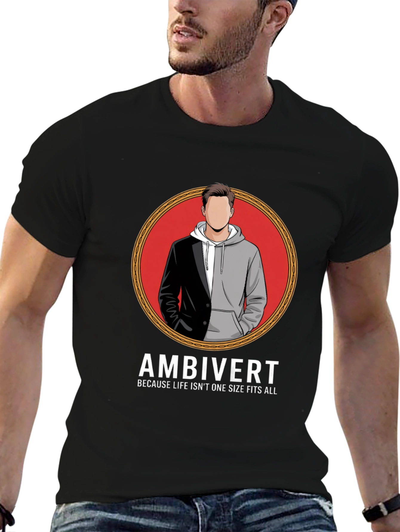 Ambivert T-Shirt - Because Life Isnt One Size Fits All