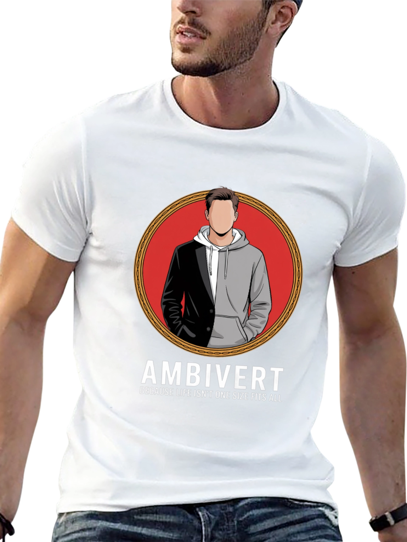Ambivert T-Shirt - Because Life Isnt One Size Fits All