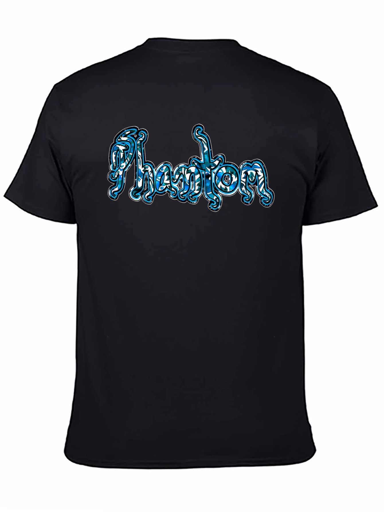 Phantom Word Art Black T-Shirt