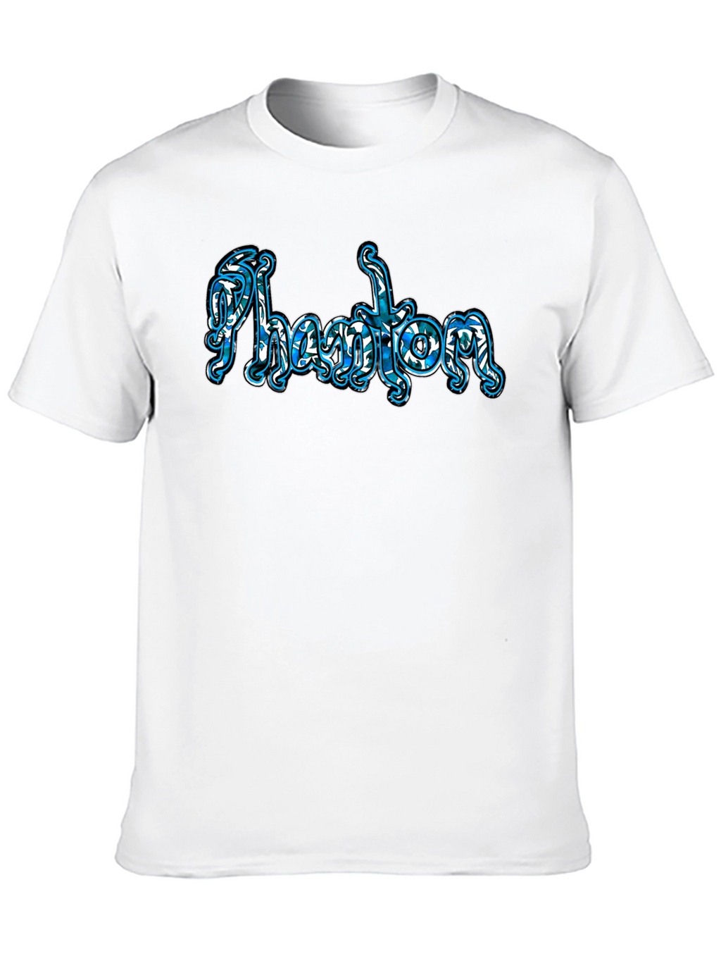 Phantom Word Art Black T-Shirt