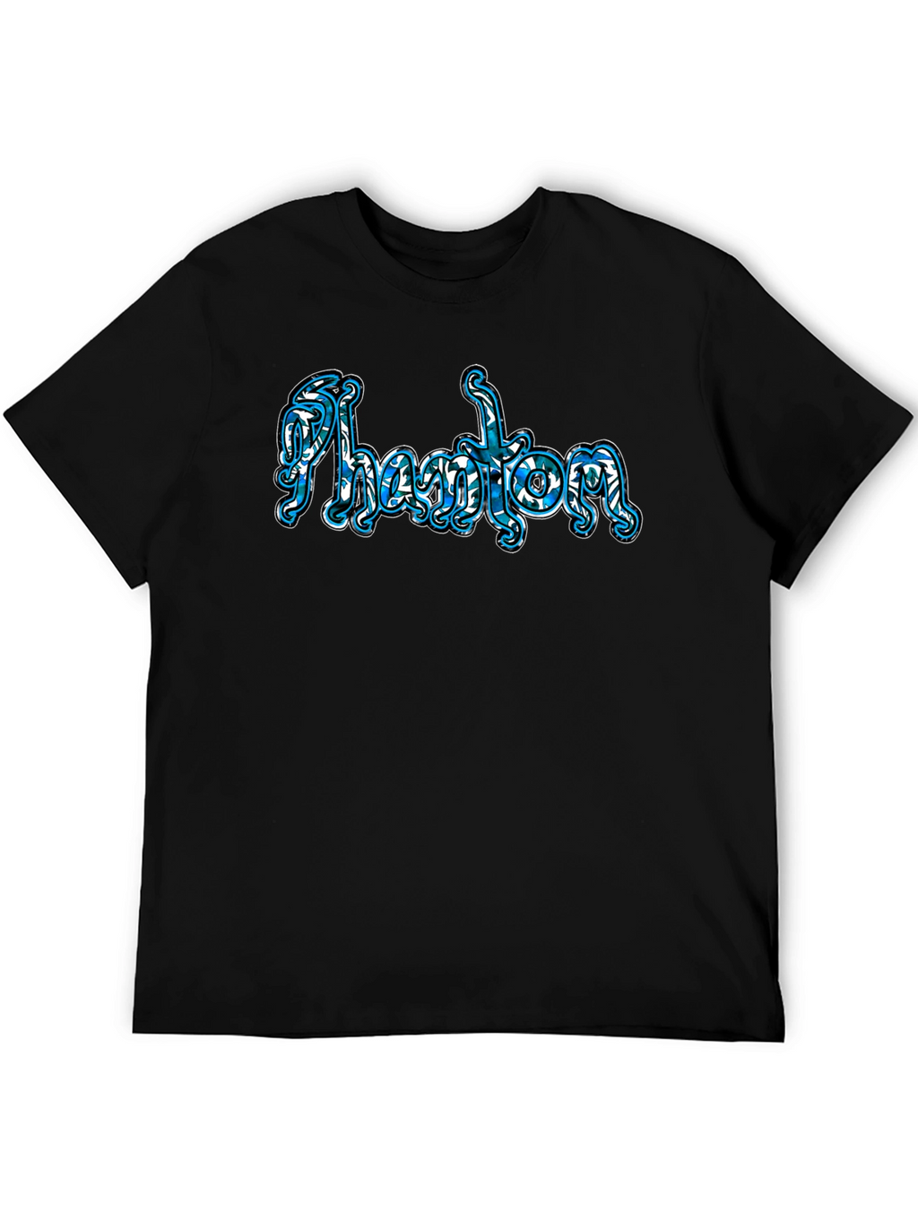 Phantom Word Art Black T-Shirt