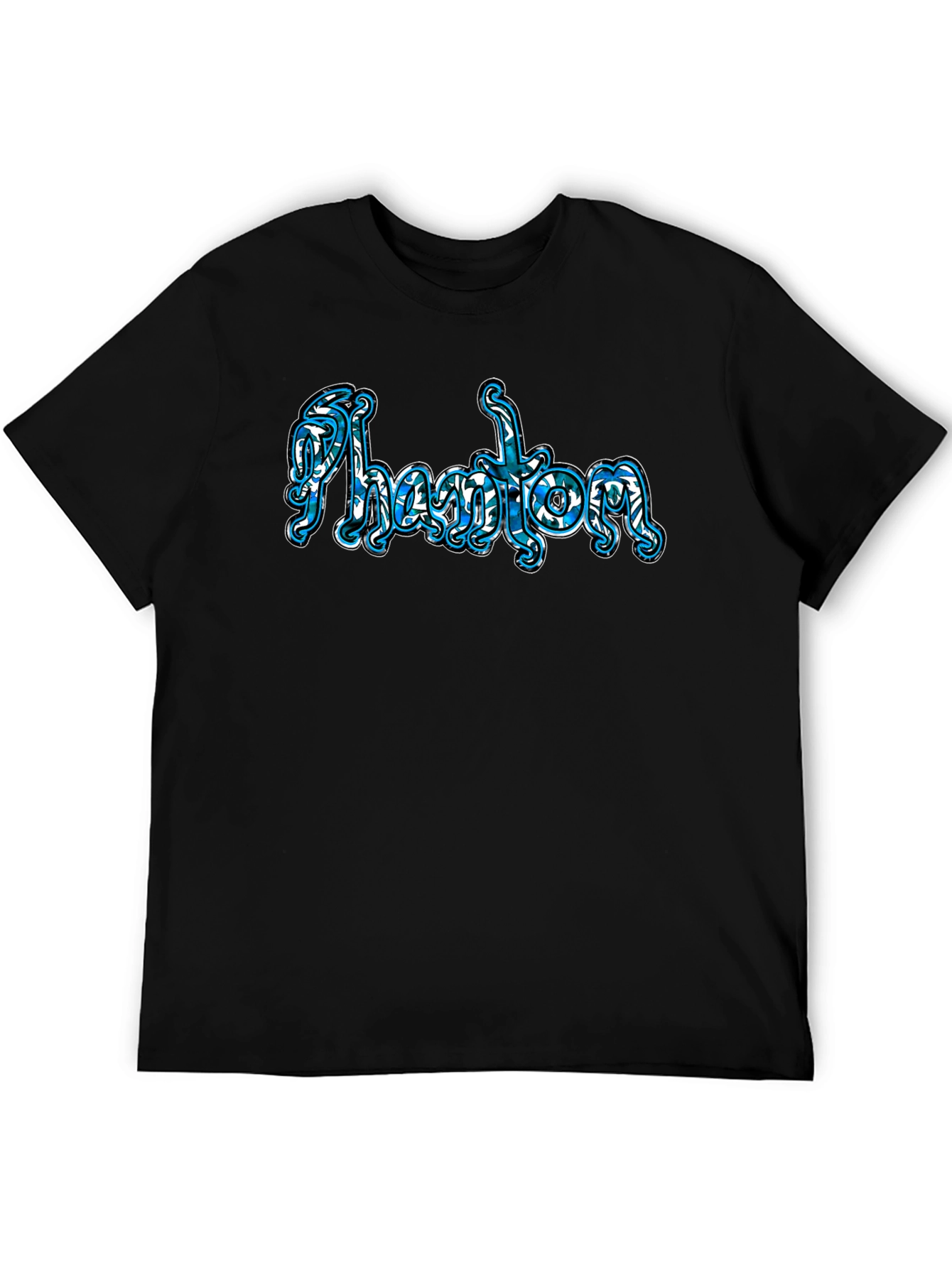 Phantom Word Art Black T-Shirt
