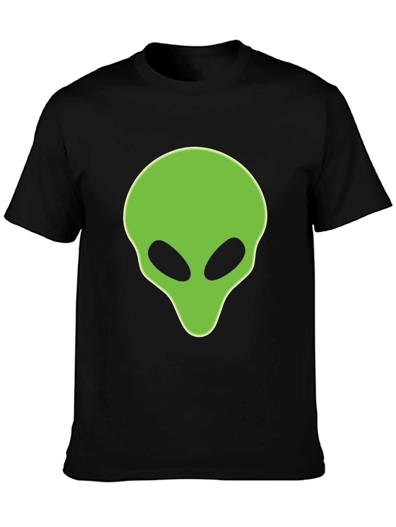 Alien Head Graphic Black T-Shirt