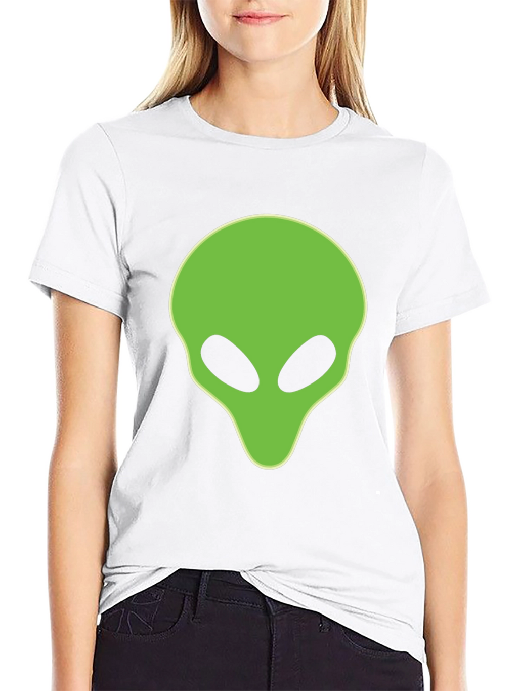Alien Head Graphic Black T-Shirt