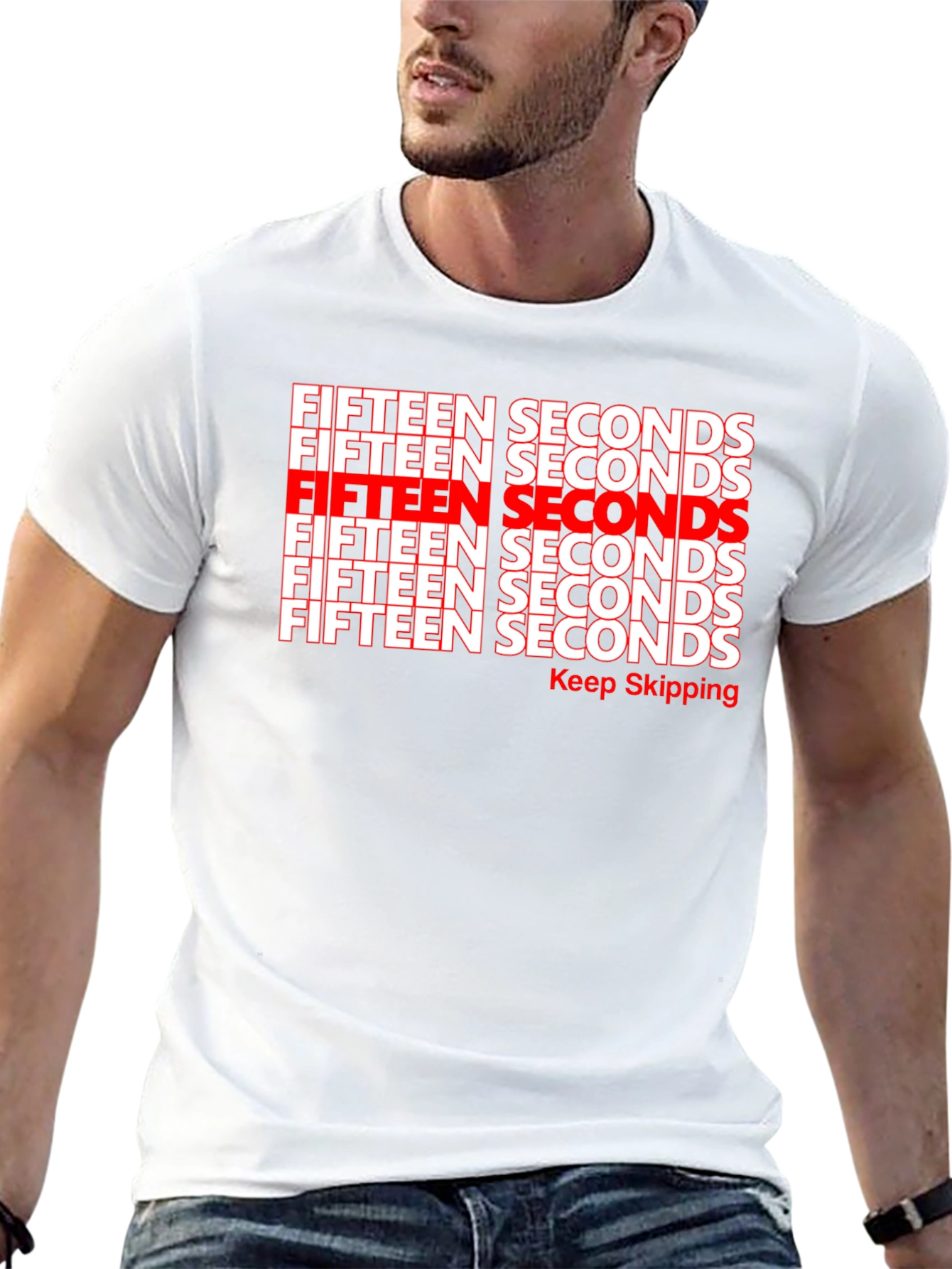 Fifteen Seconds Graphic T-Shirt - Keep Skipping