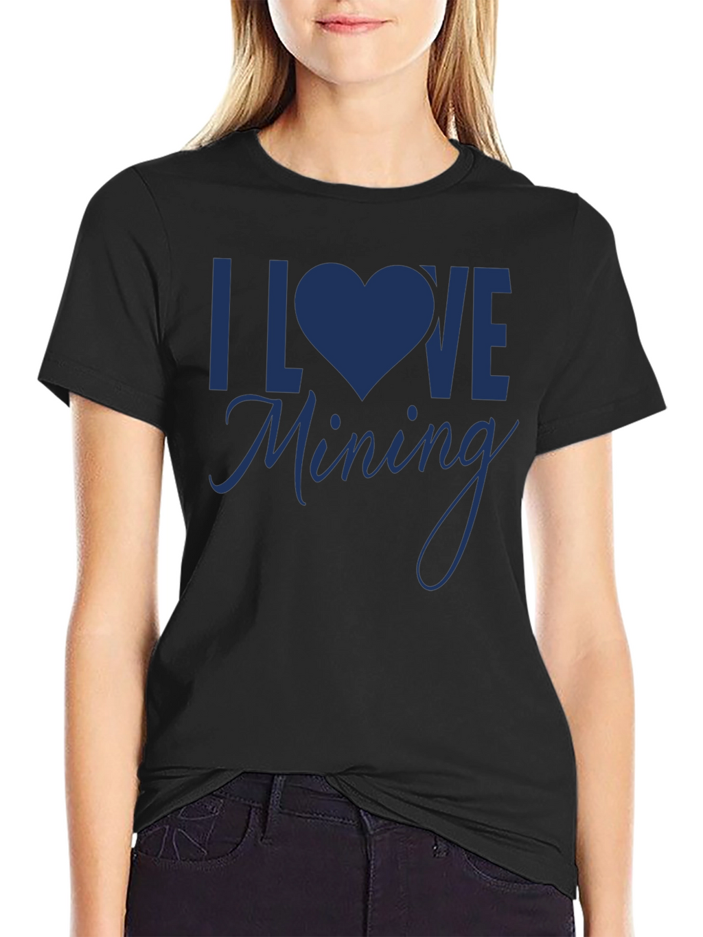 I Love Mining T-Shirt - Black Cotton Tee