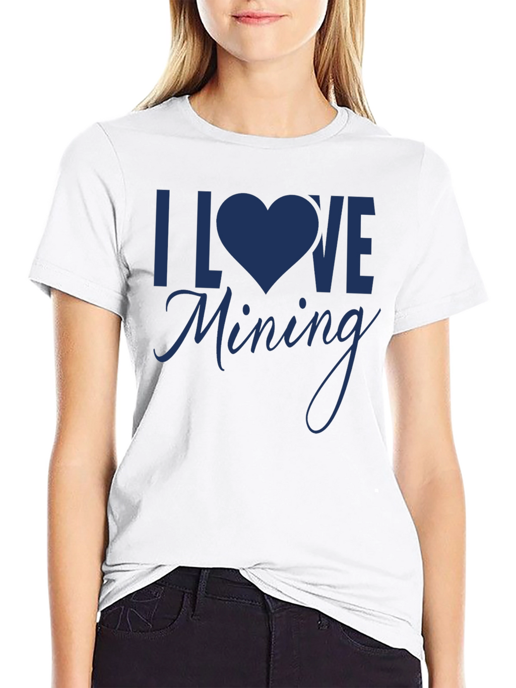 I Love Mining T-Shirt - Black Cotton Tee