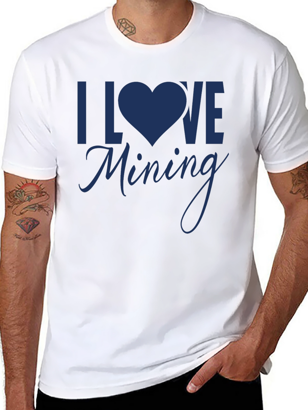 I Love Mining T-Shirt - Black Cotton Tee