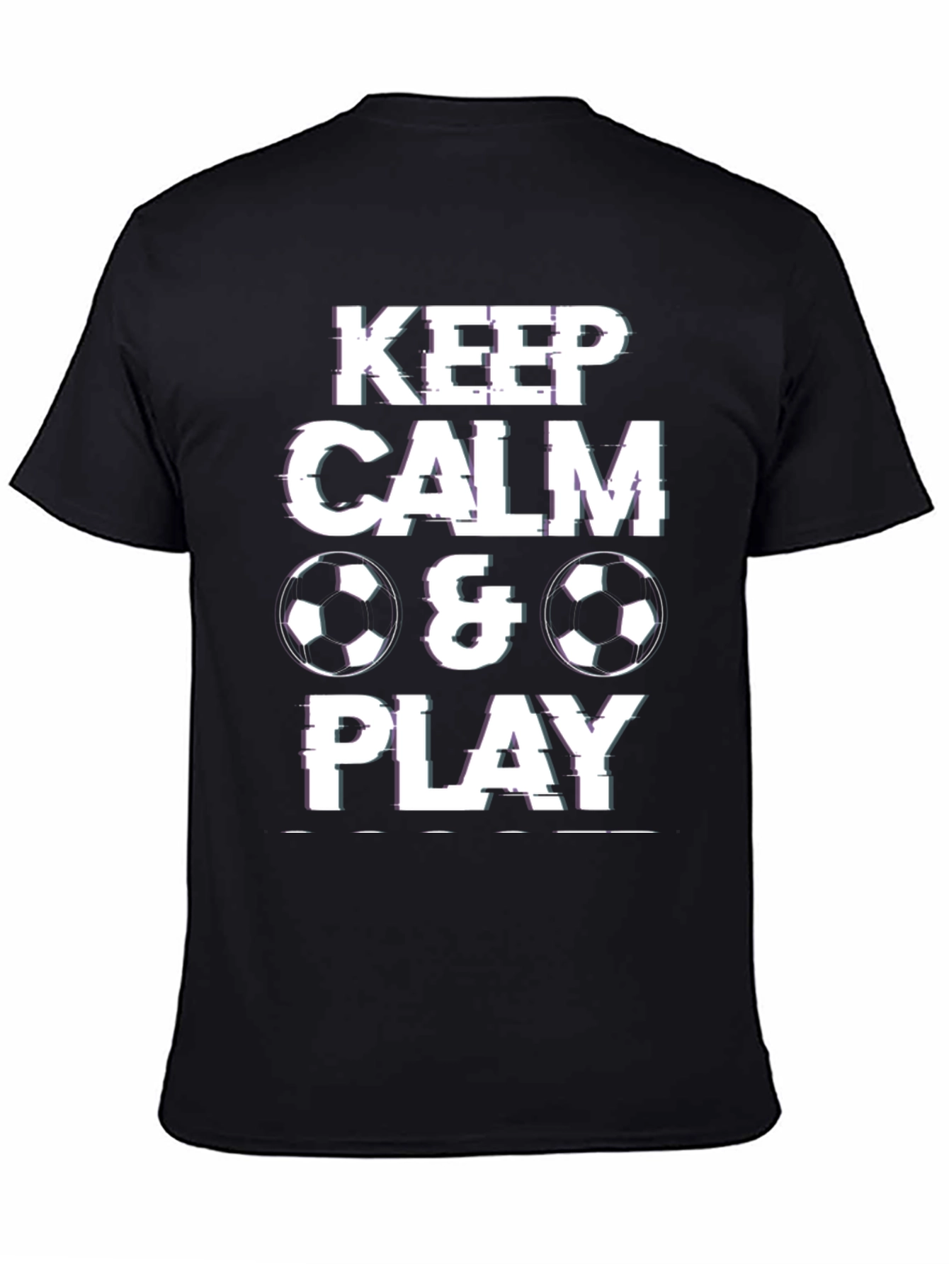 Keep Calm & Play Soccer Graphic T-Shirt