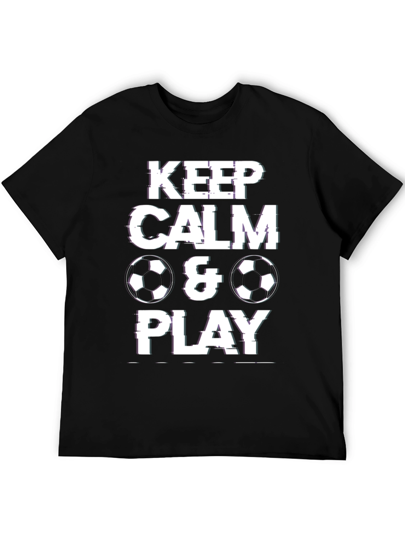 Keep Calm & Play Soccer Graphic T-Shirt