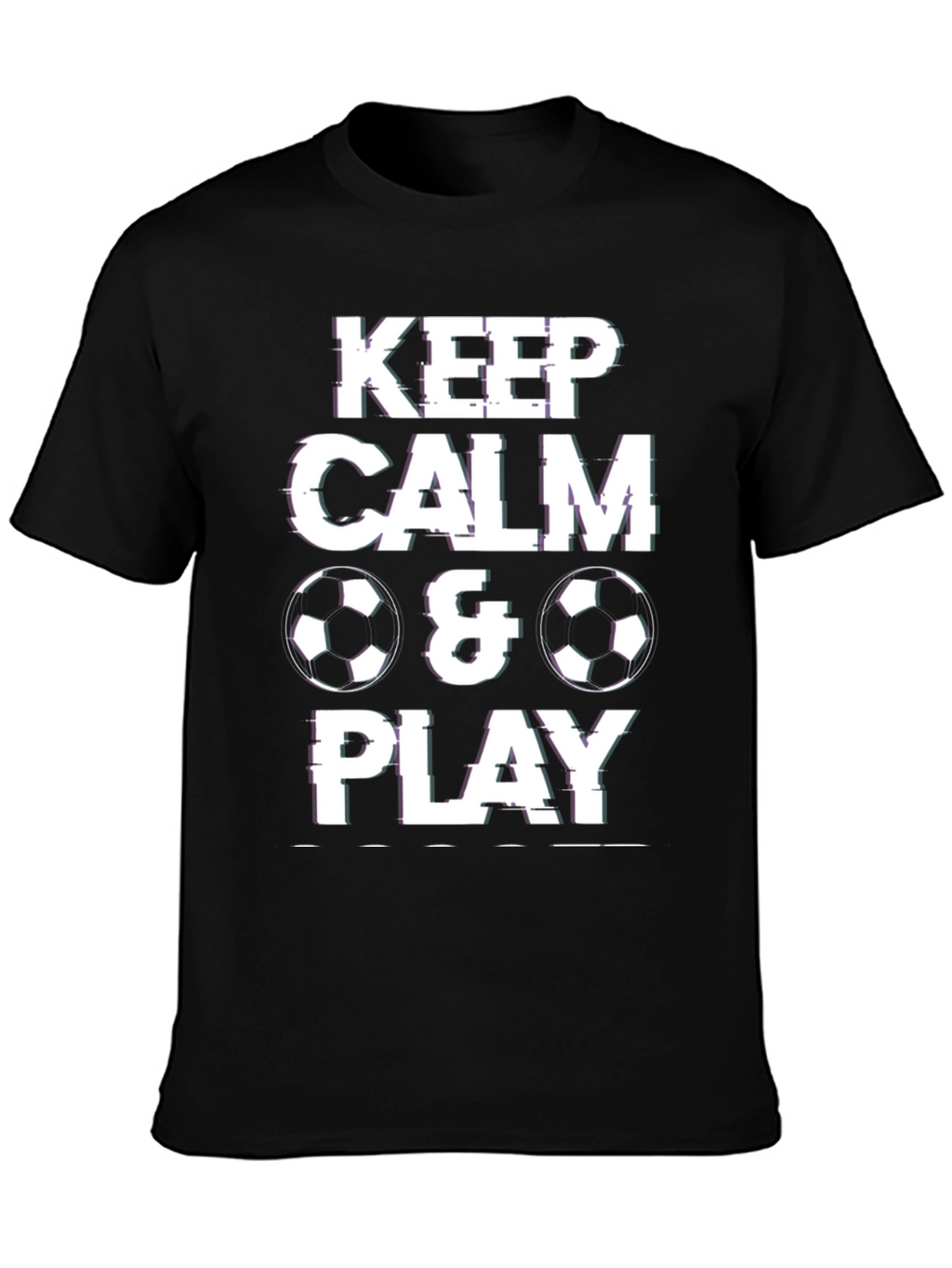 Keep Calm & Play Soccer Graphic T-Shirt