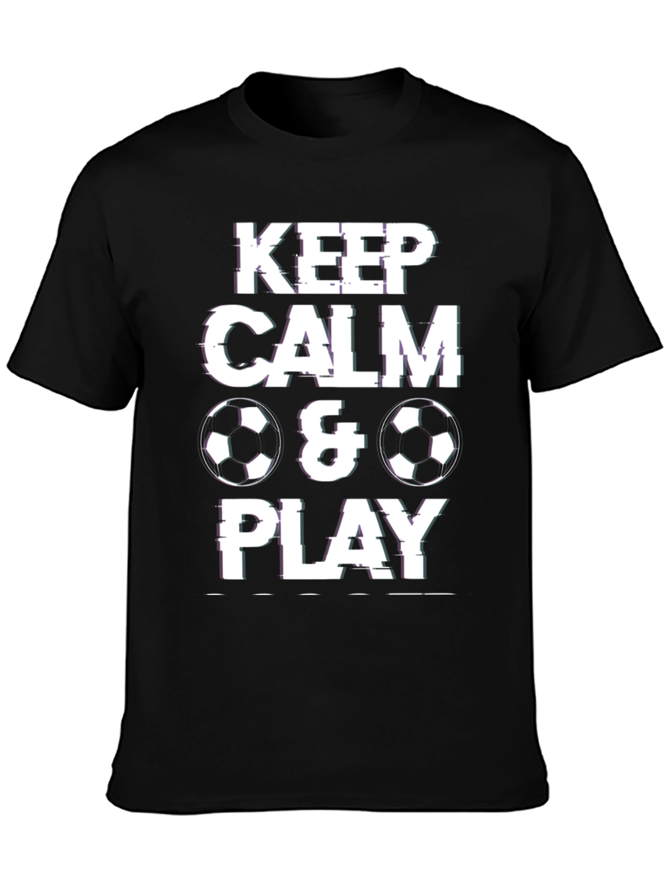 Keep Calm & Play Soccer Graphic T-Shirt