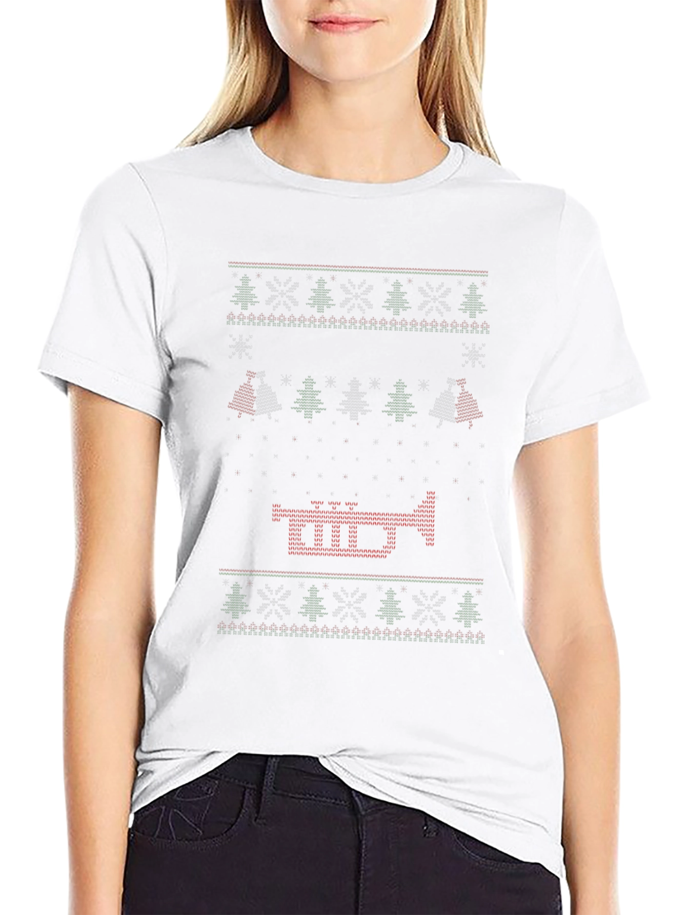 Festive Trumpet Knit Style T-Shirt