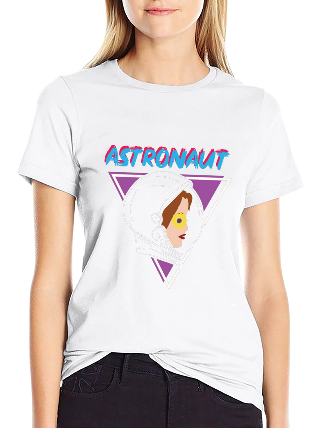 Astronaut Graphic Tee - Retro Space Design