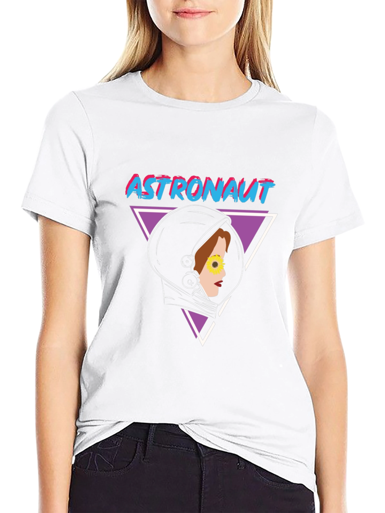 Astronaut Graphic Tee - Retro Space Design