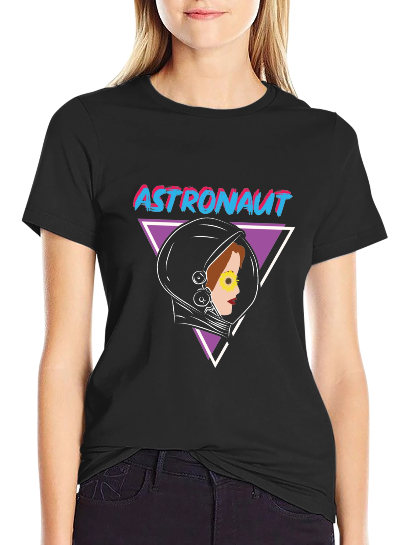 Astronaut Graphic Tee - Retro Space Design