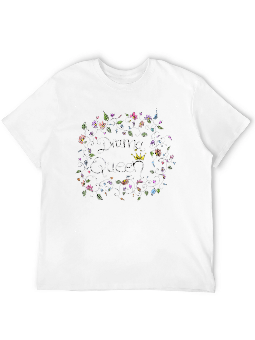 Drama Queen Floral T-Shirt - Quirky Cute Tee
