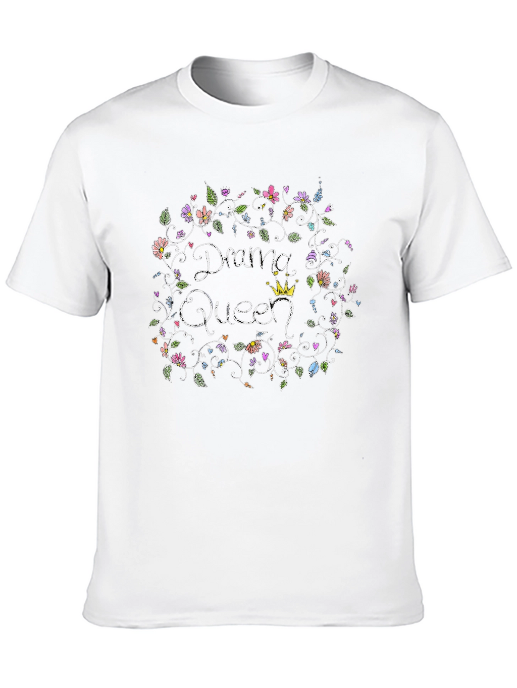 Drama Queen Floral T-Shirt - Quirky Cute Tee
