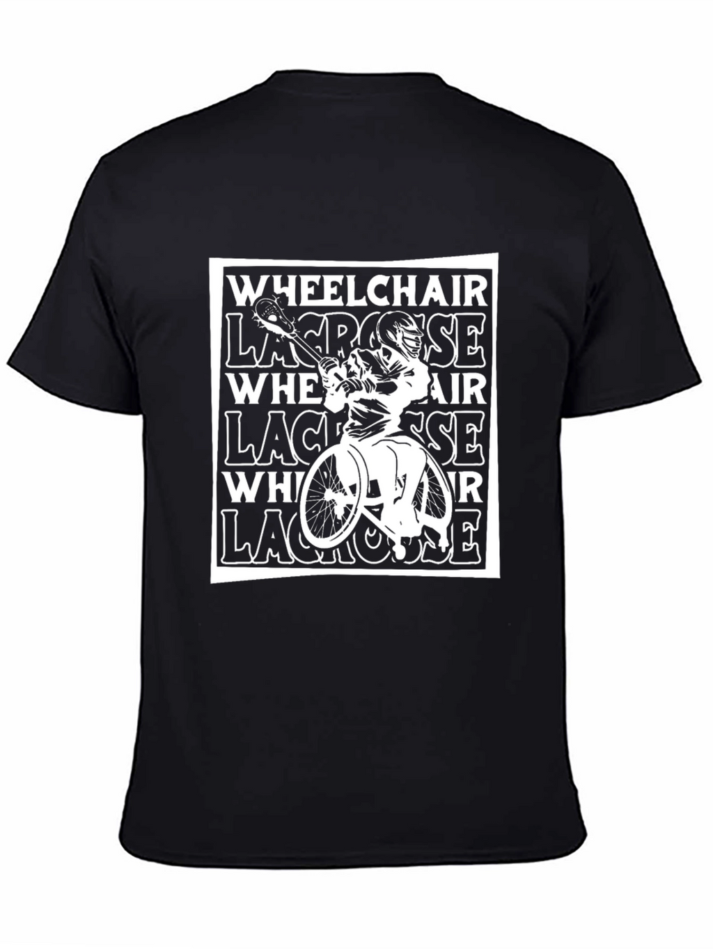 Wheelchair Lacrosse Graphic Tee - Black