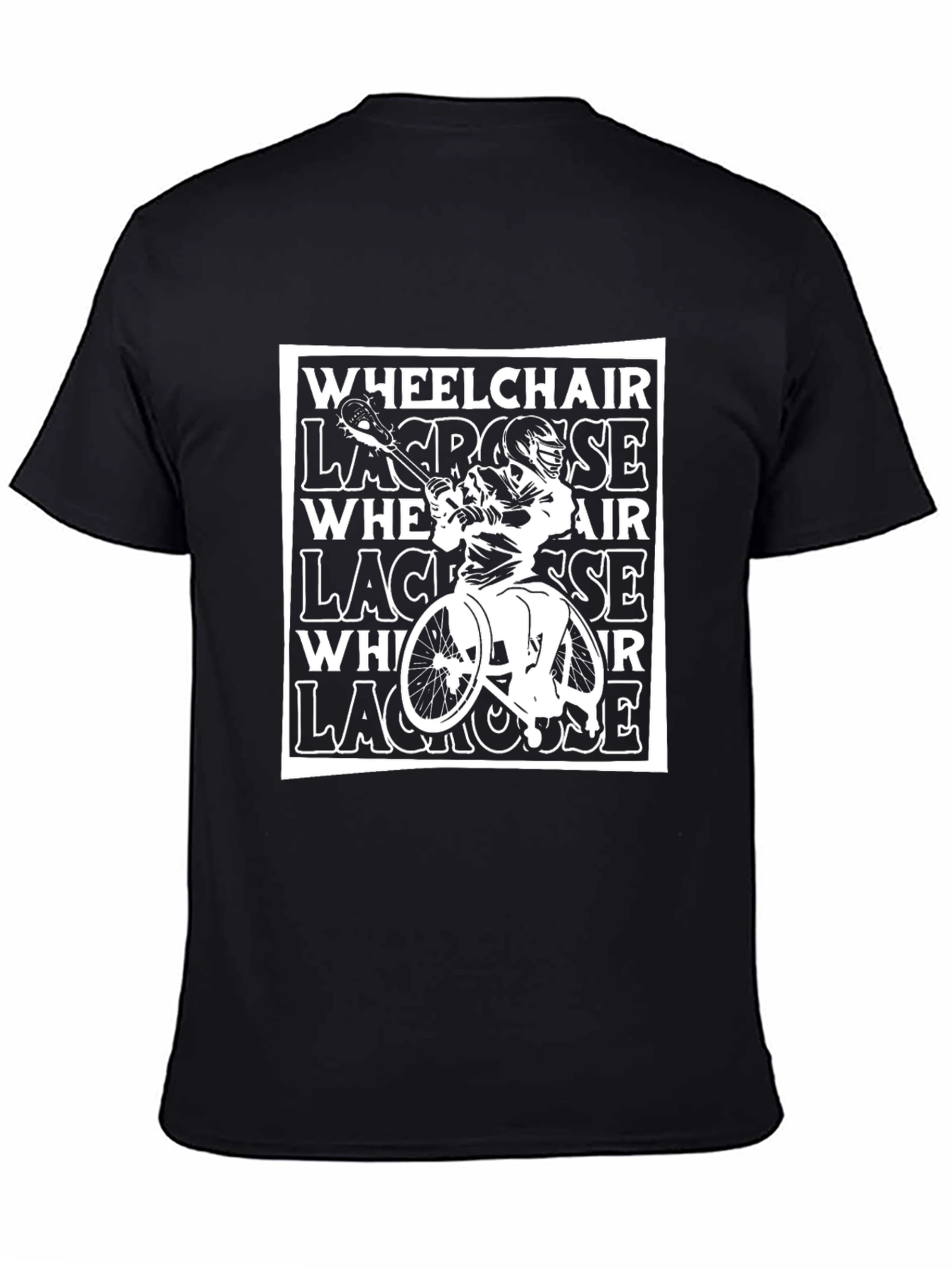 Wheelchair Lacrosse Graphic Tee - Black