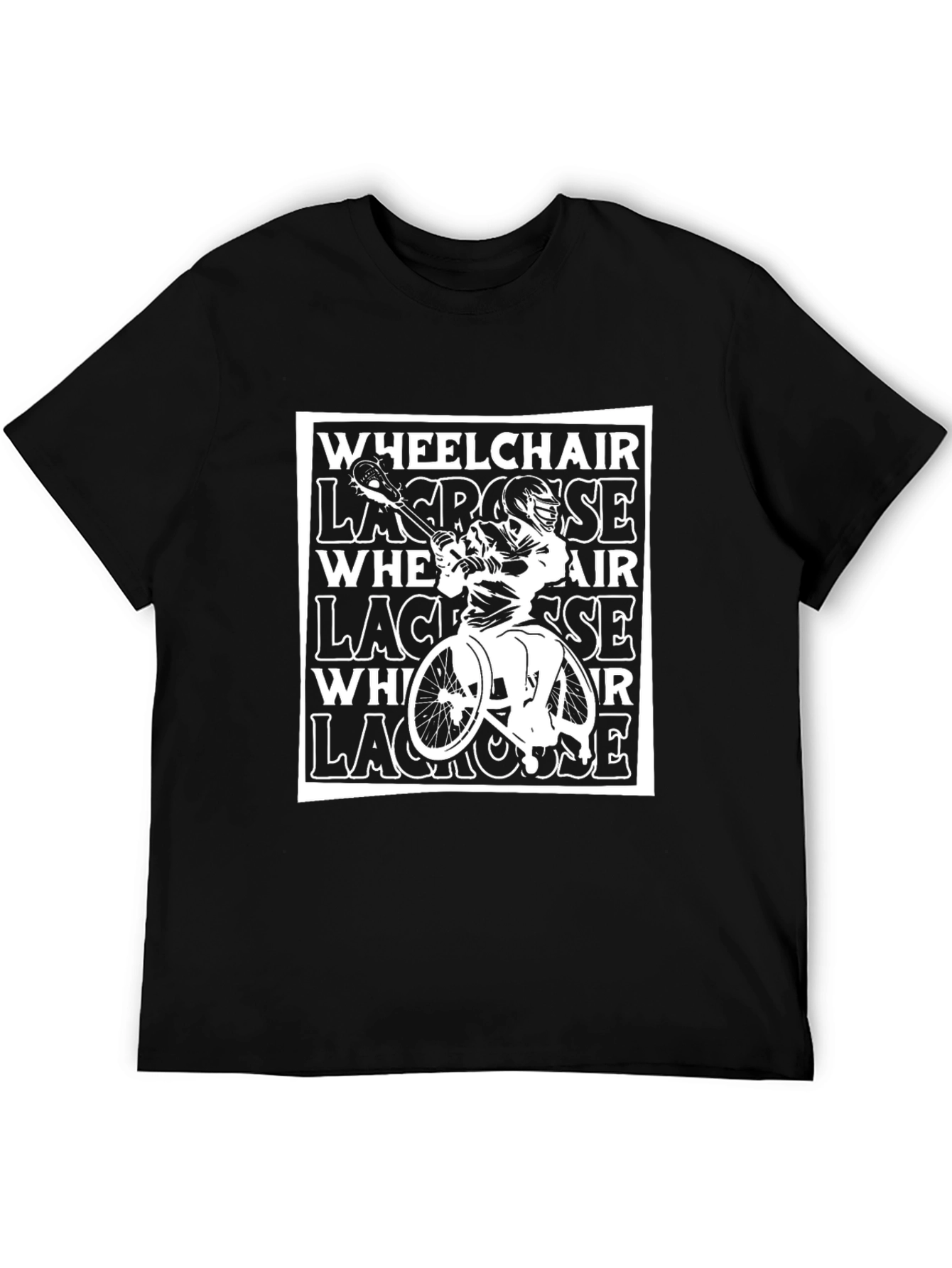 Wheelchair Lacrosse Graphic Tee - Black