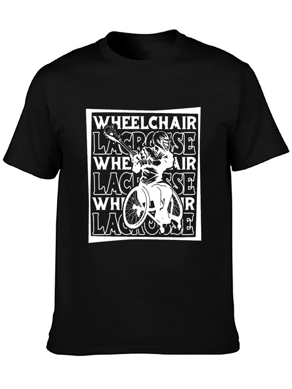 Wheelchair Lacrosse Graphic Tee - Black